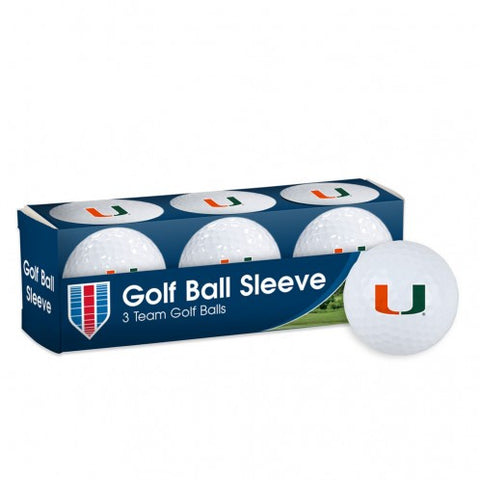 Canes 3-Pack Golf Ball Set White