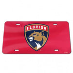 Panthers Laser Cut License Plate Tag Acrylic Color Red NHL