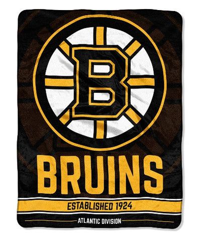 Bruins Micro Raschel Throw Blanket 46x60