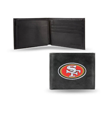 49ers Leather Wallet Embroidered Bifold
