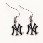 Yankees Earrings Dangle Logo "NY"