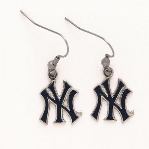 Yankees Earrings Dangle Logo "NY"