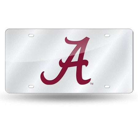 Alabama Laser Cut License Plate Tag Silver