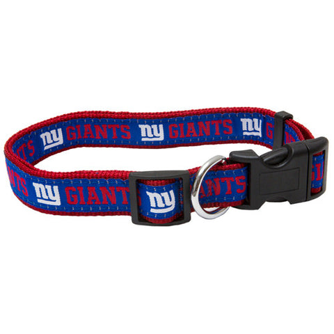 Giants Dog Collar Woven Ribbon Large NFL