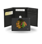 Blackhawks Leather Wallet Embroidered Trifold