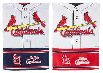 Cardinals Embossed Suede Garden Flag Jersey 2-Sided MLB