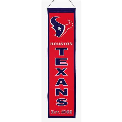 Texans 8"x32" Wool Banner Heritage