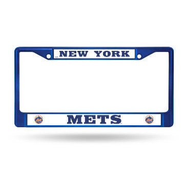 Mets Chrome License Plate Frame Color Blue