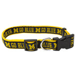 Michigan Dog Collar Woven Ribbon Medium