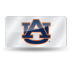 Auburn Laser Cut License Plate Tag Silver