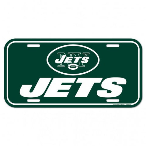 Jets Plastic License Plate Tag NFL