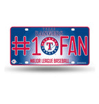 Rangers #1 Fan Metal License Plate Tag MLB