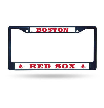 Red Sox Chrome License Plate Frame Color Blue