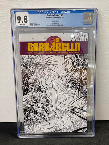 Barbarella Issue #v2 #8 2022 Variant Cover F CGC Graded 9.8 Comic Book