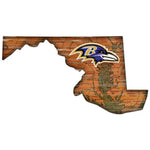 Ravens 24" Wood State Road Map Sign Large