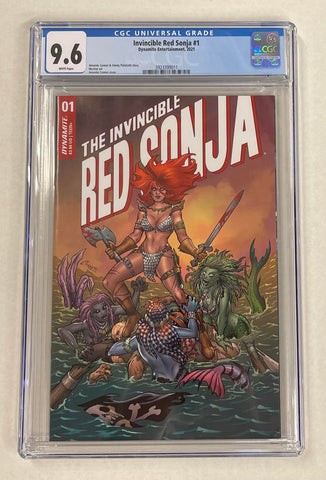 Invincible Red Sonja Issue #1 Year 2021 CGC Graded 9.6 Comic Book