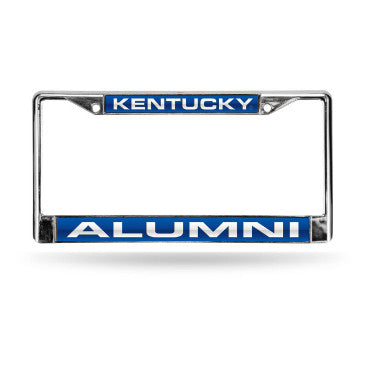 Kentucky Laser Cut License Plate Frame Silver Alumni