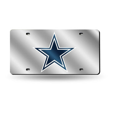 Cowboys Laser Cut License Plate Tag Silver