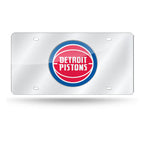 Pistons Laser Cut License Plate Tag Silver