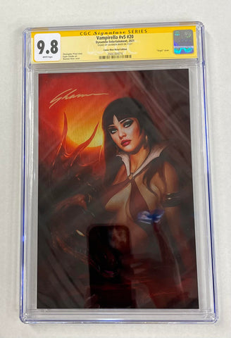 Vampirella Issue #v5 #20 2021 Metal CGC Graded 9.8 Autographed by Shannon Maer Comic Book