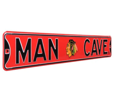 Blackhawks Street Sign Man Cave