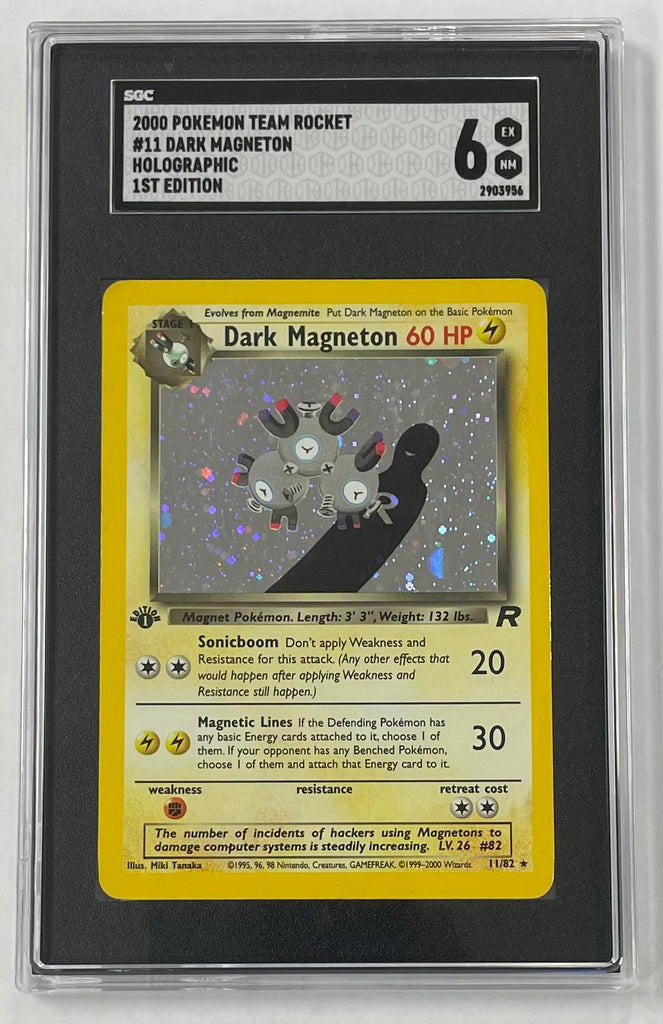 Pokémon Dark Magneton 2000 SGC 6 Team Rocket 1st Edition 11/82