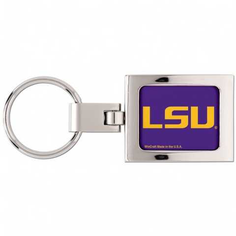 LSU Keychain Domed Square
