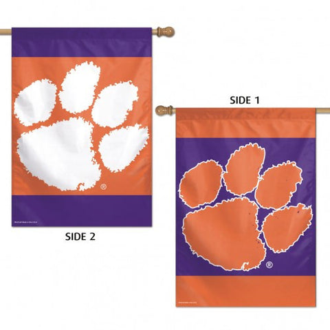 Clemson Vertical House Flag 2-Sided 28x40