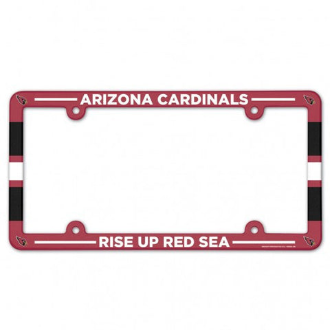 Cardinals Plastic License Plate Frame Color Printed NFL