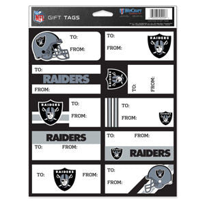 Raiders Gift Tag Sheet