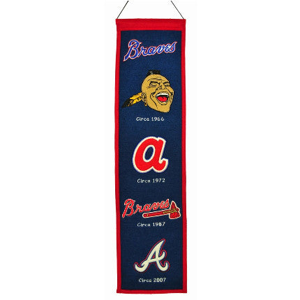 Braves 8"x32" Wool Banner Heritage