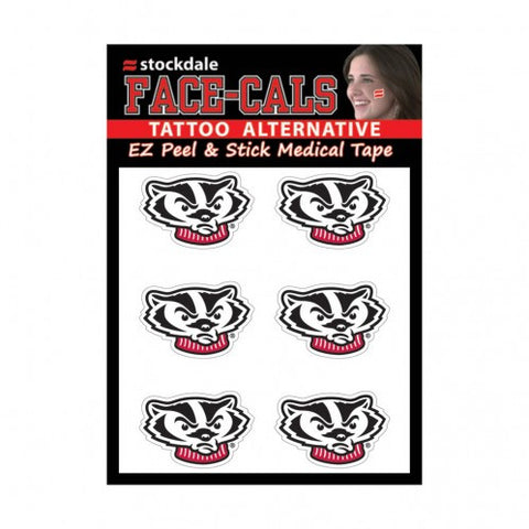 Wisconsin Face Cals Tattoos 6-Pack