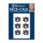 Auburn Face Cals Tattoos 6-Pack