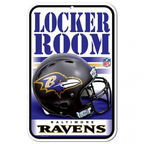 Ravens Plastic Sign 11x17 Locker Room White