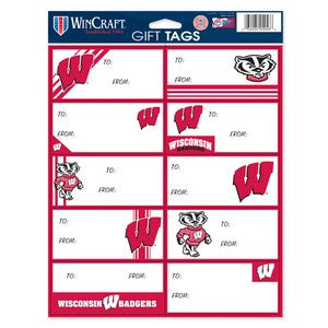 Wisconsin Gift Tag Sheet