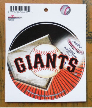 Giants 4.5" Round Sticker Base MLB