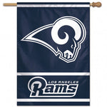 Rams Vertical House Flag 1-Sided 28x40
