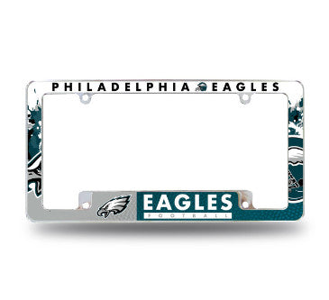 Eagles Chrome License Plate Frame All Over