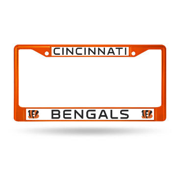 Bengals Chrome License Plate Frame Color Orange