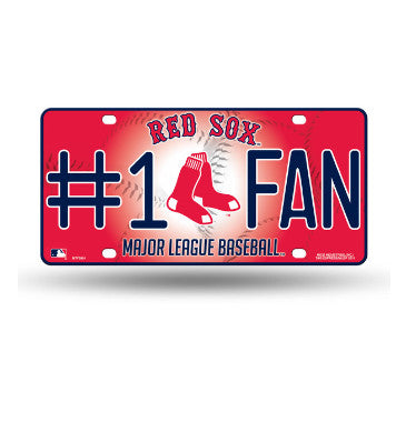 Red Sox #1 Fan Metal License Plate Tag