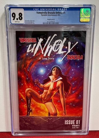 Vampirella Dracula Unholy Issue #1 2021 Variant Cover H CGC Graded 9.8 Comic Book