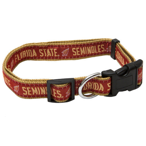 FSU Dog Collar Woven Ribbon Medium