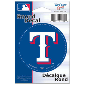 Rangers Round Sticker 3" MLB