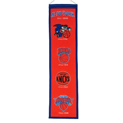 Knicks 8"x32" Wool Banner Heritage