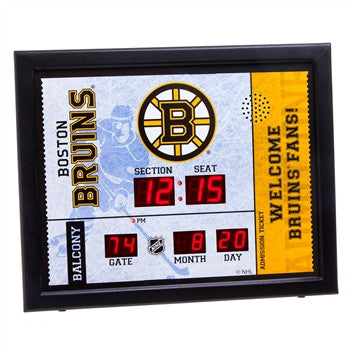 Bruins Wall Clock Ticket Stub Bluetooth