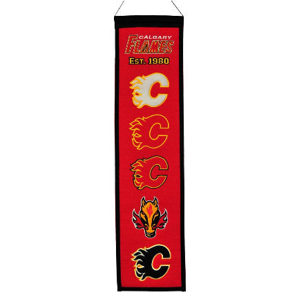 Flames 8"x32" Wool Banner Heritage