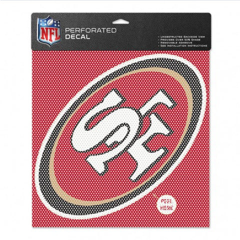 49ers Perforated Decal 12x12