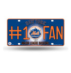 Mets #1 Fan Metal License Plate Tag