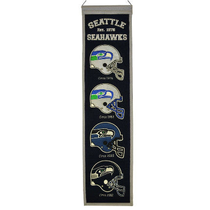 Seahawks 8"x32" Wool Banner Heritage