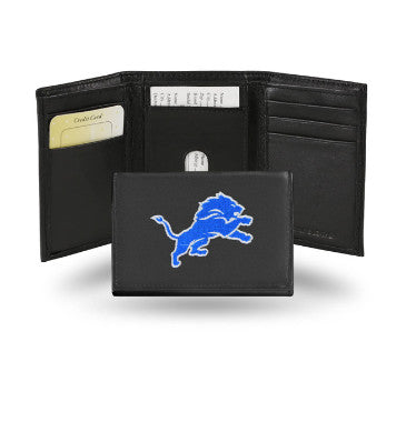 Lions Leather Wallet Embroidered Trifold